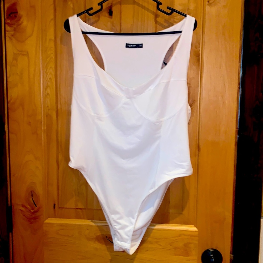 SHEIN Curve White One piece bathing suit 3XL